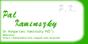 pal kaminszky business card